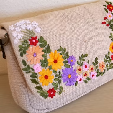 Floral embroidered bag product photo